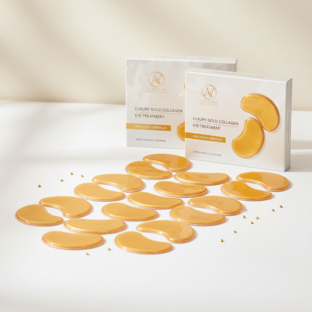 20Pcs=10Pairs Gold Collagen Crystal Eye Mas