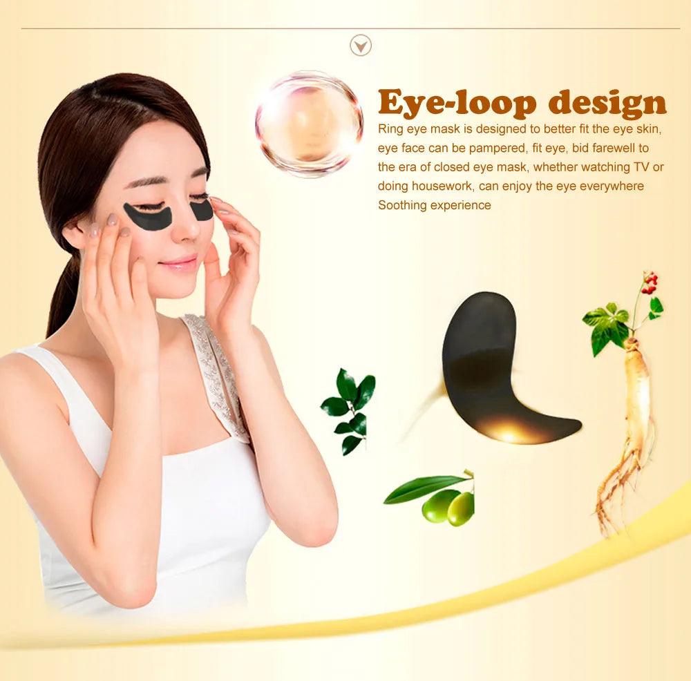 20Pcs=10Pairs Gold Collagen Crystal Eye Mas