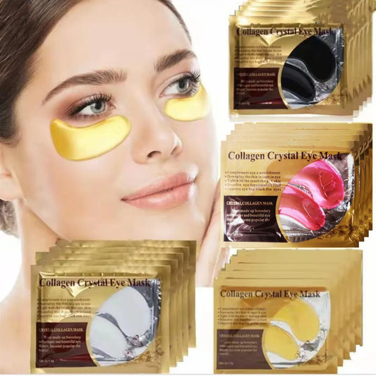 20Pcs=10Pairs Gold Collagen Crystal Eye Mas