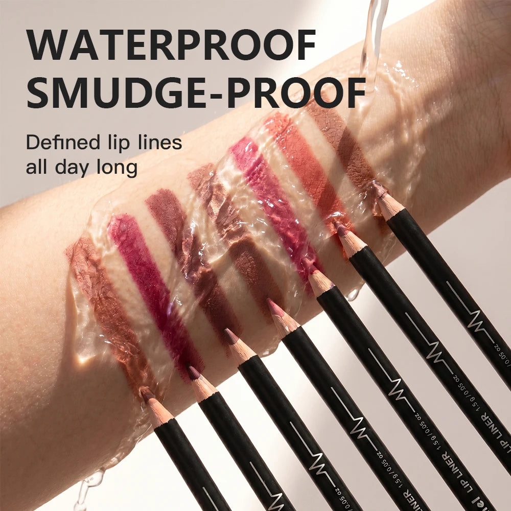 12 Colors Semi-Matte Lip Liner Pencil