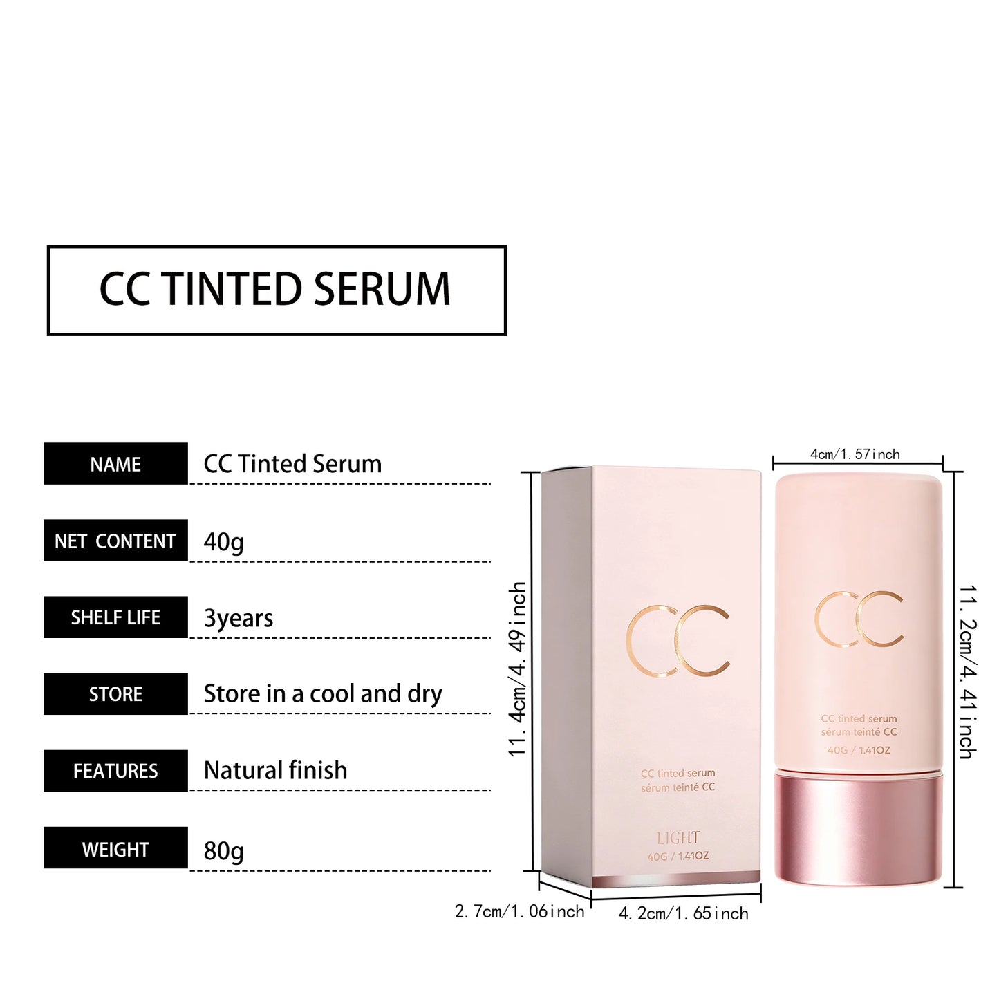 CC Cream Cover Blemishes Redness Glow Face Makeup