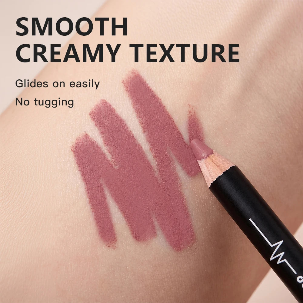 12 Colors Semi-Matte Lip Liner Pencil